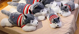 famille peluche loup géant