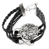 Bracelet Loup<br> Infini (Cuir) - Loup-Faction
