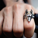 Bague Loup<br> Anubis - Loup-Faction