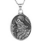 Pendentif Loup<br> Pleine Lune - Loup-Faction