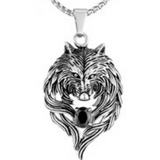 Pendentif Loup<br> Cristal Noir - Loup-Faction