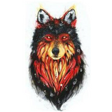 Tatouage Temporaire Loup<br> Ardent - Loup-Faction