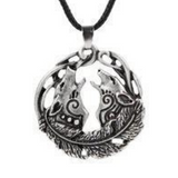 Pendentif Loup<br> Couple hurlant - Loup-Faction