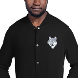 Veste Bomber Champion Brodé<br> Loup Gris