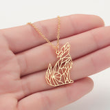 Pendentif Loup<br> Origami - Loup-Faction