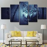 Tableau Loup<br> Yeux Bleus - Loup-Faction
