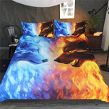 Housse de couette loup<br> Glace et Feu - Loup-Faction