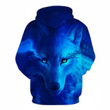 Pull Loup<br> Océan Bleu - Loup-Faction