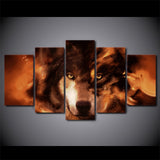 Tableau Loup<br> Braise De Feu - Loup-Faction