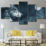 Tableau Loup<br> Sous Pleine Lune - Loup-Faction