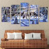 Tableau Loup<br> Dans Les Bois - Loup-Faction