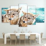 Tableau Loup<br> Flocons De Neige - Loup-Faction