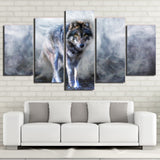 Tableau Loup<br> Dans La Brume - Loup-Faction