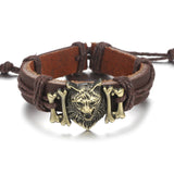 Bracelet Loup<br> Octbyna (Cuir) - Loup-Faction