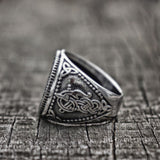 Bague Loup<br> Chevalière Viking - Loup-Faction
