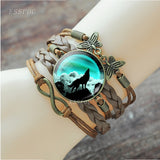 Bracelet Loup<br> Infinity (Cuir) - Loup-Faction
