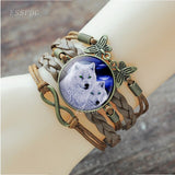 Bracelet Loup<br> Infinity (Cuir) - Loup-Faction