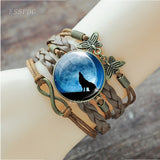 Bracelet Loup<br> Infinity (Cuir) - Loup-Faction