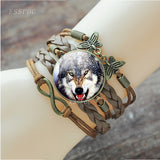 Bracelet Loup<br> Infinity (Cuir) - Loup-Faction