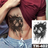 Tatouage Temporaire Loup<br>Féroce - Loup-Faction