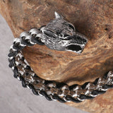 Bracelet Loup<br> Chef Titanium - Loup-Faction