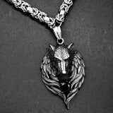 Pendentif Loup<br> Cristal Noir - Loup-Faction