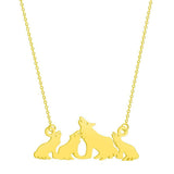 Pendentif Loup<br> en Famille - Loup-Faction
