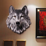 Sculpture Loup<br> Tête De Loup Gris - Loup-Faction