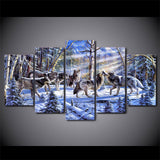 Tableau Loup<br> Dans Les Bois - Loup-Faction