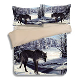 Housse de Couette Loup<br> Noir D'hiver - Loup-Faction
