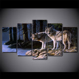 Tableau Loup<br> Au Bord Du Lac - Loup-Faction