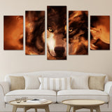 Tableau Loup<br> Braise De Feu - Loup-Faction