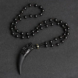 Pendentif Loup<br> Obsidienne - Loup-Faction