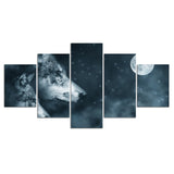 Tableau Loup<br> Sous Pleine Lune - Loup-Faction