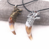 Pendentif Loup<br> Dent en Ivoire - Loup-Faction