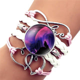 Bracelet Loup<br> Lune (Cuir) - Loup-Faction