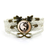Bracelet Loup<br> Papillon (Cuir) - Loup-Faction