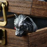 Bague Loup<br> Tête De Loup - Loup-Faction