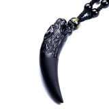 Pendentif Loup<br> Obsidienne - Loup-Faction