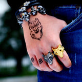 Bague Loup<br> Nordique - Loup-Faction