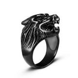 Bague Loup<br> Punk (Acier) - Loup-Faction