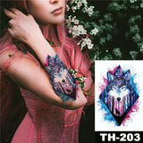 Tatouage Temporaire Loup<br> Galaxie - Loup-Faction