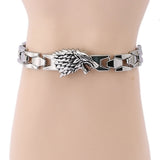 Bracelet Loup<br> Maison Stark (Acier) - Loup-Faction