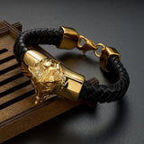 Bracelet Loup<br> Tête Dorée - Loup-Faction