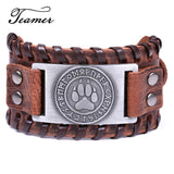 Bracelet Loup<br> Patte de Loup (Cuir) - Loup-Faction