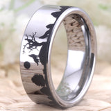Bague Loup<br> Lune Noire - Loup-Faction