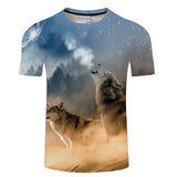 T-Shirt Loup<br> Nuit Étoilée - Loup-Faction