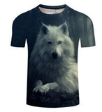 T-Shirt Loup<br> Blanc Mâle - Loup-Faction