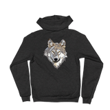 Sweat à Capuche Zippé<br> Loup Gris