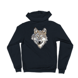 Sweat à Capuche Zippé<br> Loup Gris
